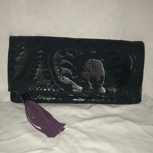 The Limited textured clutch